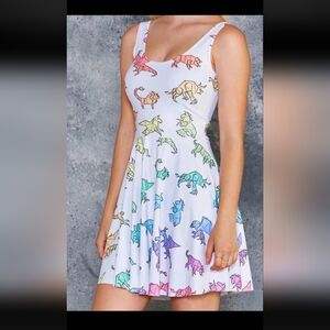 NWT Blackmilk Rainbow Mythological Origami Scoop Skater Dress Medium 🌈 🦄